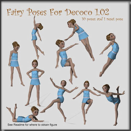 Fairy poses for Decoco